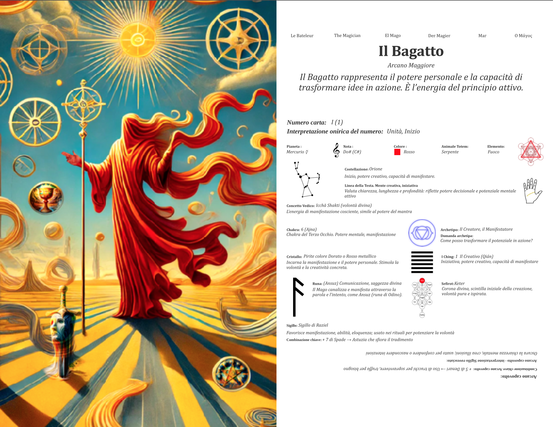 sezione del libro il Bagatto